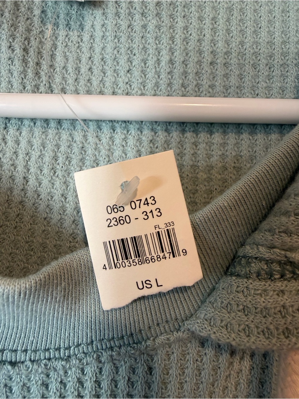 NWT Aerie Sage Green Waffle Knit Hoodie Oversized Pullover Sweatshirt Large - Picture 5 of 12